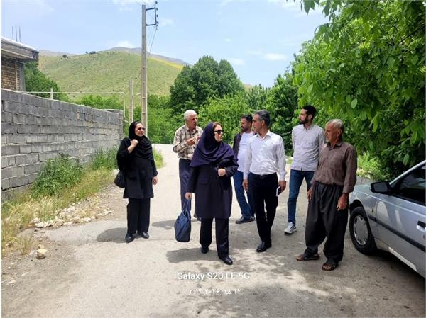 ♻️بازدید از روند اجرای برنامه‌های روستای سالم« دستجرده »شهرستان صحنه.